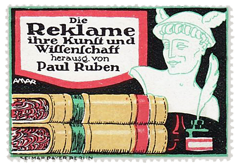 Werbemarke von Léon Lico Amar (1887-?), Farblithografie, gedruckt bei Selmar Bayer in Berlin