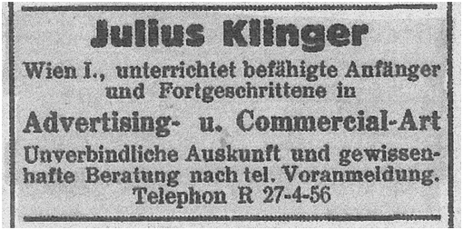 Annonce in der Zionistischen Rundschau vom 27. Mai 1938